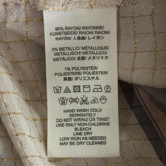 Free People Metallic Large Plaid Tunic Top - Picture 7 of 12